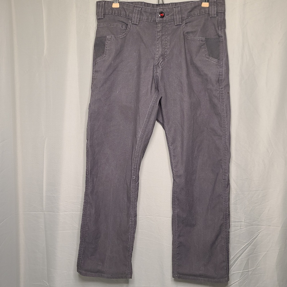 Milwaukee Work Pants Mens 32x30 Gray Canvas Utility Carpenter Trousers RN 150436